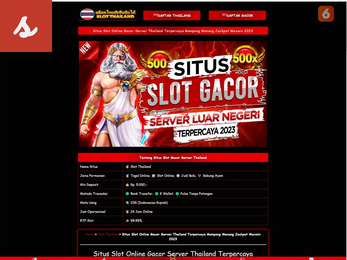 Ragam Permainan Slot Online yang Tersedia di Situs Thailand
