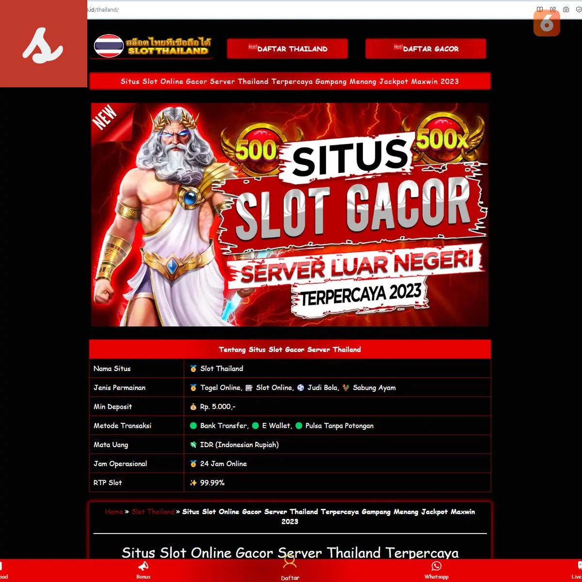 Panduan Lengkap tentang Slot Server di Thailand